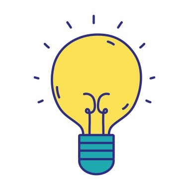 ampul fikir yaratıcı buluş vektör çizim için