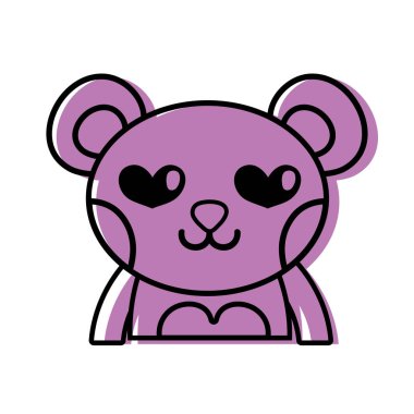 ayı sevimli vahşi hayvan vektör çizim rengini âşık