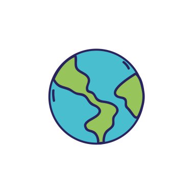 küresel dünya gezegen Coğrafya okyanus vektör çizim ile