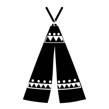 siluet kampı kabile ve süs tasarlamak vektör ile etnik