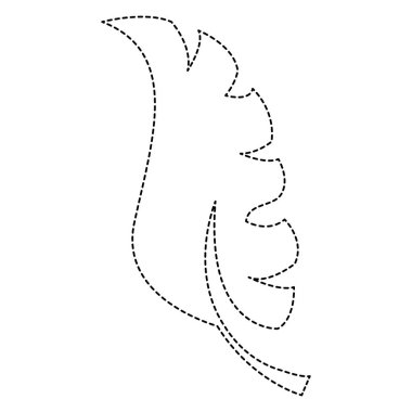 noktalı şekli düz egzotik yaprak bitki tasarlamak vektör