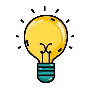ampul fikir yaratıcı buluş vektör çizim için