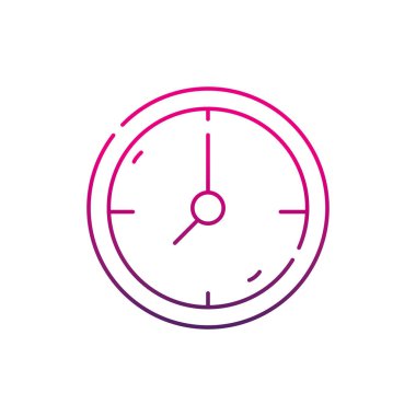 siluet duvar daire saat nesne tasarım vektör çizim