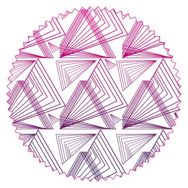 siluet daire desen soyut şekiller adam stil vektör çizim ile