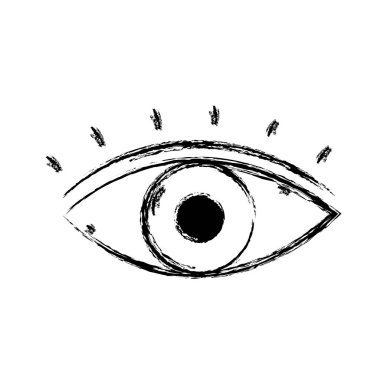 Şekil insan gözü vizyonu ile kirpik tasarlamak vektör