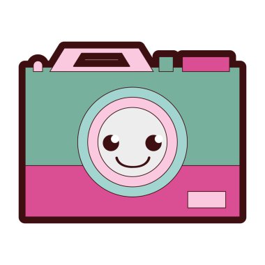 çizgi rengi mutlu kamera teknolojisi kawaii karikatür vektör çizim