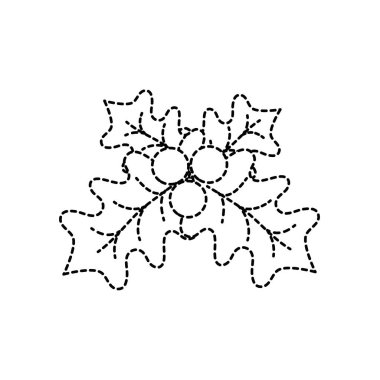 Botanik bitki vektör çizim şekli tropikal doğal yaprakları noktalı