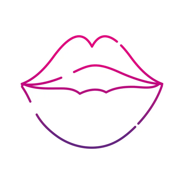 霓虹灯剪影女性时尚嘴唇风格向量例证 — 图库矢量图片