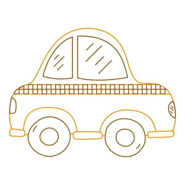 Farbe Linie Taxi Auto Fahrzeug Zum Transport Service Vektor Illustration — Stockvektor
