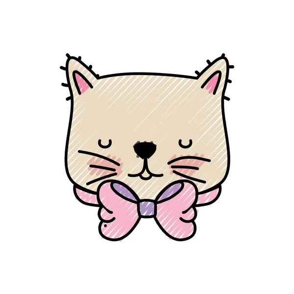 Desenhos Animados Gato Animal Estimação Gatinho Tema Design Isolado Ilustração — Vetor de Stock