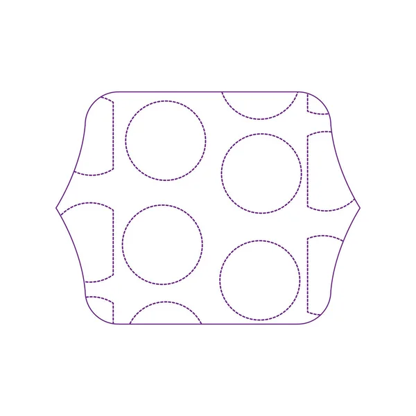 Punkt Form Quadrat Mit Memphis Geometrische Figur Hintergrund Vektor Illustration — Stockvektor