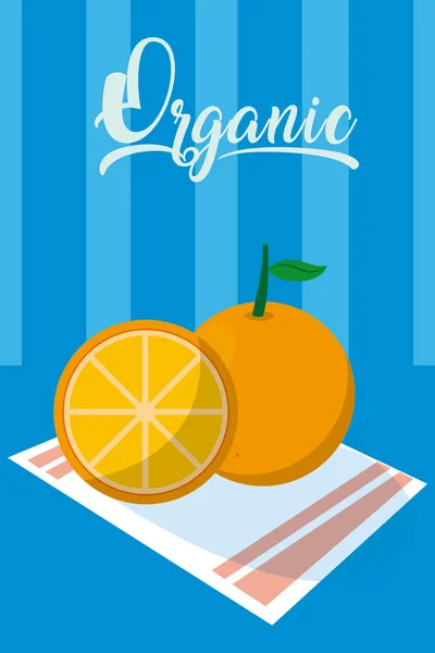 Органический Лимонно Оранжевый Векторный Графический Дизайн — стоковый вектор