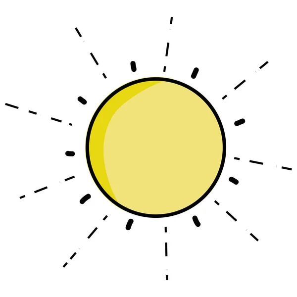自然の太陽光線天気ベクトル図 — ストックベクタ