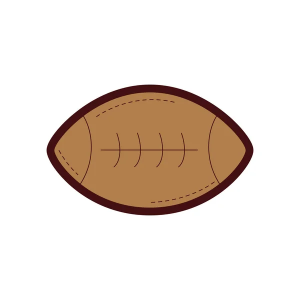ライン色のアメリカン フットボール ボールのスポーツ ベクトル図を再生するには — ストックベクタ
