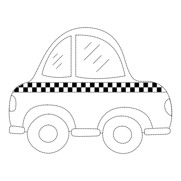 虚线形状出租车车辆运输服务矢量例证 — 图库矢量图片
