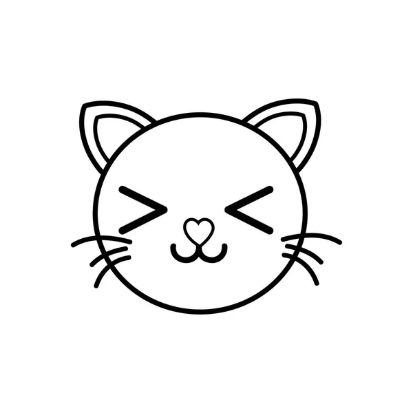 고양이 귀여운 일러스트 — 스톡 벡터