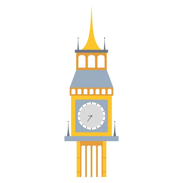 Färgglada Big Ben London Resa Semester Vektorillustration — Stock vektor