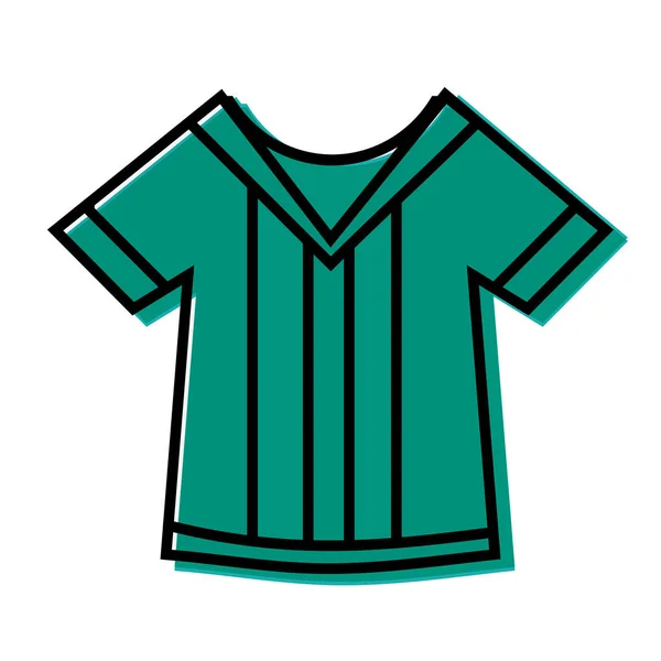 Cor Shirt Objeto Para Jogar Futebol Americano Vetor Ilustração — Vetor de Stock