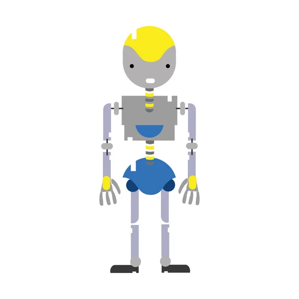 Colorful Robot Machine Technology Body Design Vecctor Illustration — Stock Vector