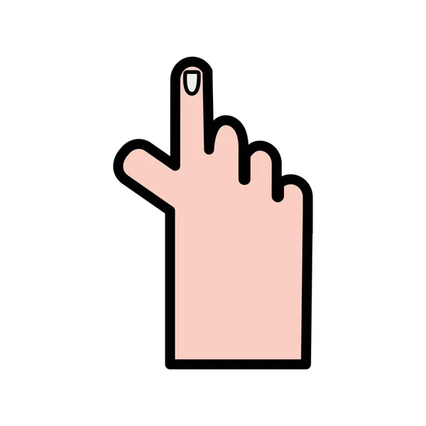 Hand Finger Sign Nail Design Vector Illustration — Stock Vector