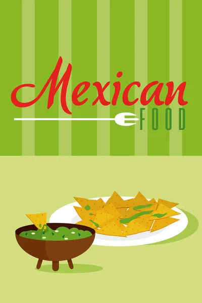 Menu Comida Mexicana Ilustração Vetorial Design Gráfico — Vetor de Stock