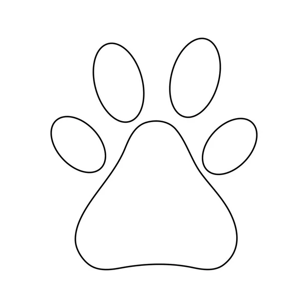 Linha Cão Pegadas Animais Decoração Design Vetor Ilustração —  Vetores de Stock