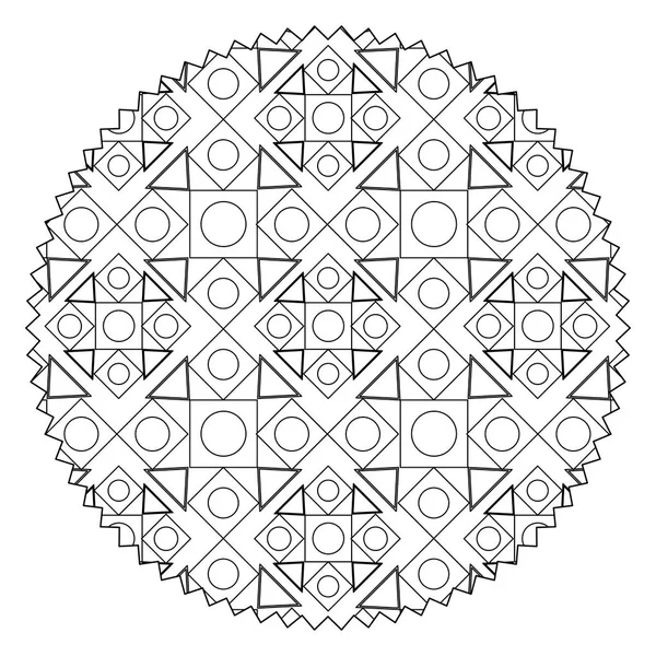 Círculo Linha Com Padrão Formas Geométricas Desenho Fundo Ilustração Vetorial —  Vetores de Stock