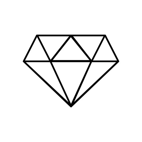 Line Skönhet Luxury Diamond Gen Tillbehör Vektorillustration — Stock vektor