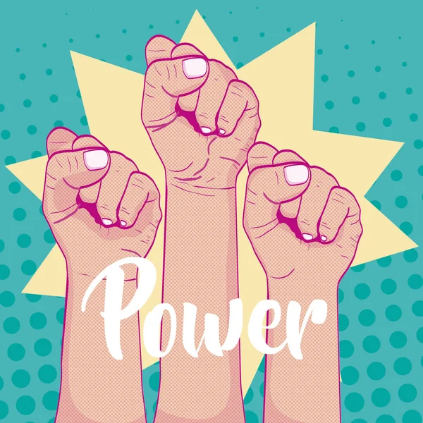 Girl Power Memphis Style Vectoriel Illustration Graphisme — Image vectorielle
