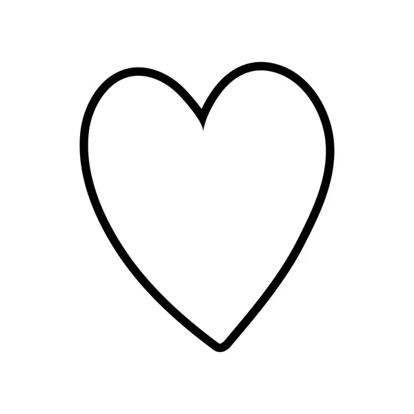Linha Agradável Amor Coração Para Romântico Símbolo Vetor Ilustração —  Vetores de Stock