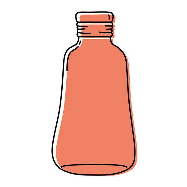 Kleur Lange Mason Jar Behouden Decoratie Vectorillustratie — Stockvector