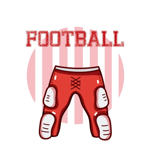 Futebol Americano Calças Vetor Ilustração Design Gráfico —  Vetores de Stock