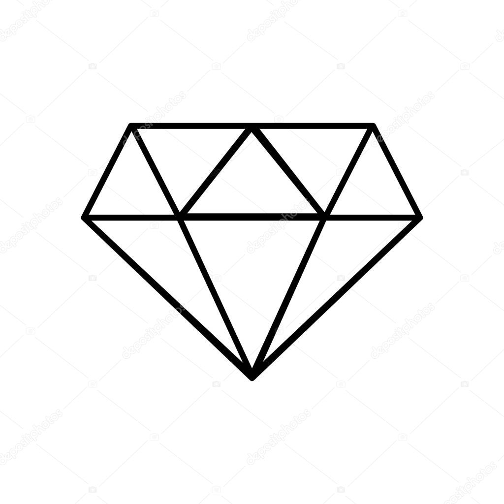 line beauty luxury diamond gen accessory vector illustration