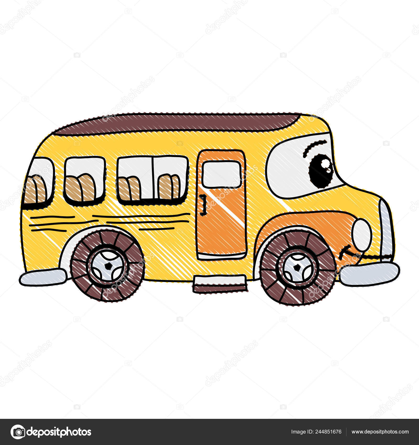 驚くばかりスクール バス バス イラスト かわいい ディズニー帝国