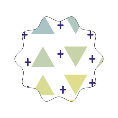 Memphis tarzı geometrik tasarım arka plan vektör çizim ile yıldız