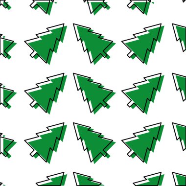 renk çam ağacı Noel dekorasyon arka plan vektör çizim