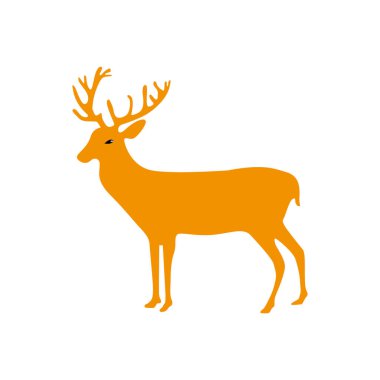 tam renkli Ren geyiği hayvan neşeli Noel kutlamaları için