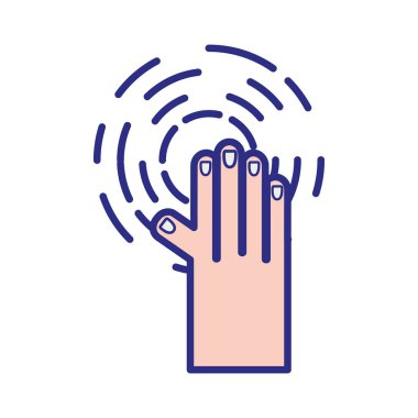 sanal gerçeklik teknolojisi vektör çizim için bağlanma el