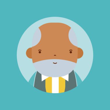 Afro dedesi avatar çizgi film vektör çizim grafik tasarım