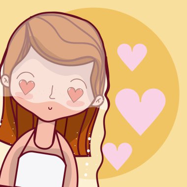 Aşık kalpler vektör çizim grafik tasarım ile güzel gelinim