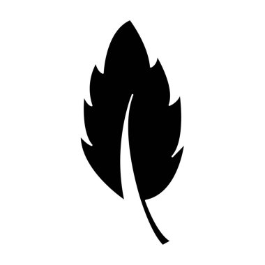 siluet yaprak bitki doğa flora tasarım vektör çizim