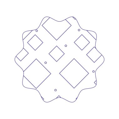 memphis grafik stili arka plan vektör çizim ile noktalı şekli yıldız