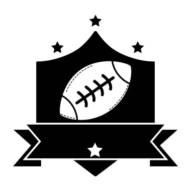 kontur Amerikan top amblemi ile yıldızlar ve şerit tasarlamak vektör