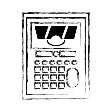 Şekil mutlu hesap makinesi nesne kawaii güneş gözlüğü vektör çizim ile