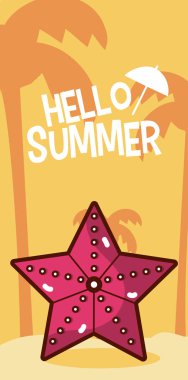 yaz tasarım beachscape arka plan vektör çizim grafik tasarım üzerinde