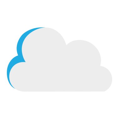 renkli güzel bulut doğa weather simge vektör çizim