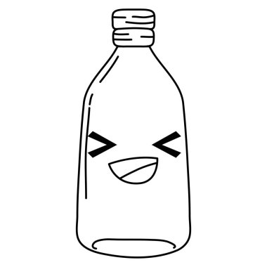 satır mutlu mason cam kawaii karikatür vektör çizim