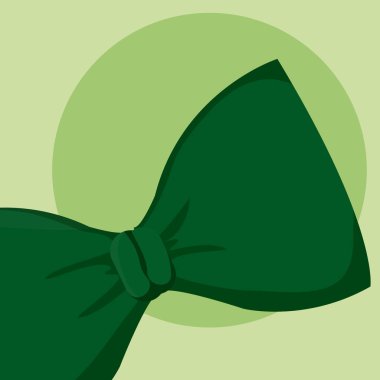 Yeşil papyon vektör çizim grafik tasarım