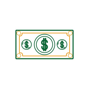 Bill para finans ve ticaret Tema izole tasarım vektör çizim