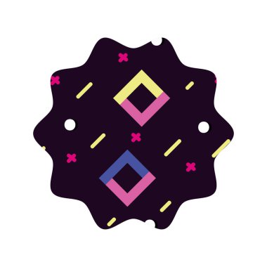 Memphis tarzı arka plan vektör çizim ile yıldız